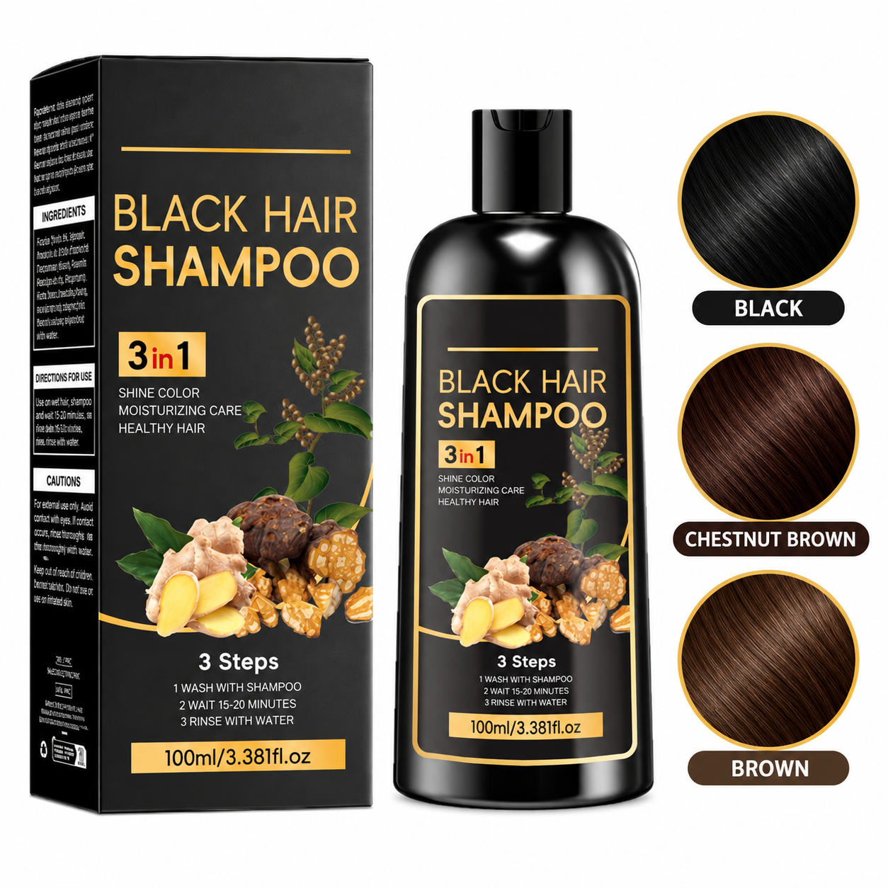 3-IN-1 HAIR COLOR SHAMPOO 