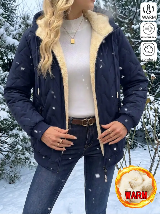2026 Last Day – 50% Off! Women Winter Hooded Adjustable Drawstring Jacket 