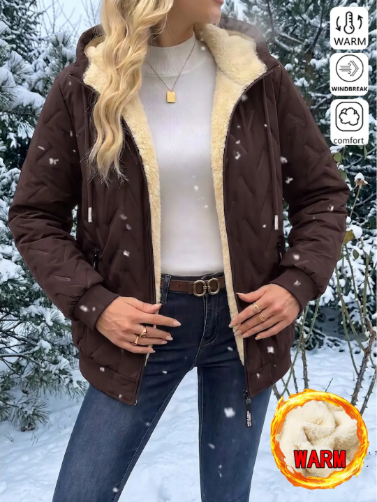 2026 Last Day – 50% Off! Women Winter Hooded Adjustable Drawstring Jacket 