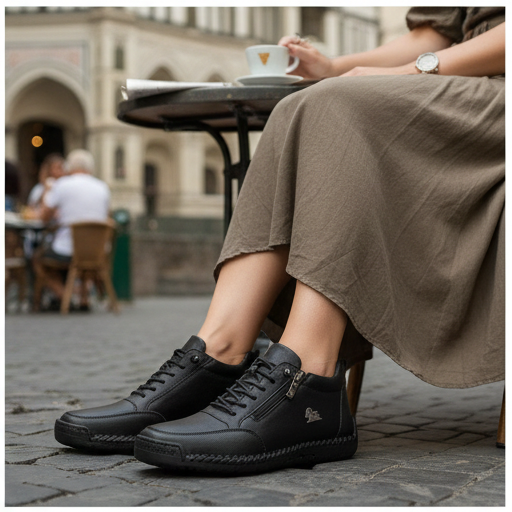 🔥 50% off – Don't miss out! Calfskin orthopedic shoes – durable, slip-resistant & waterproof. Arch support & pain relief. Unisex.