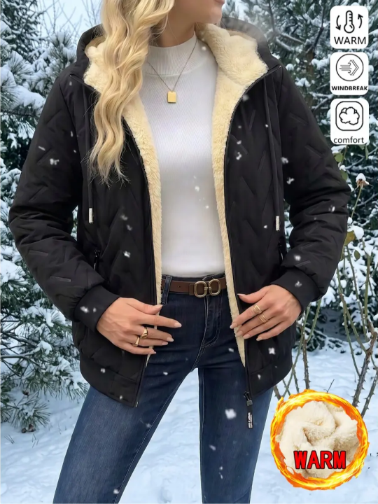 2026 Last Day – 50% Off! Women Winter Hooded Adjustable Drawstring Jacket 