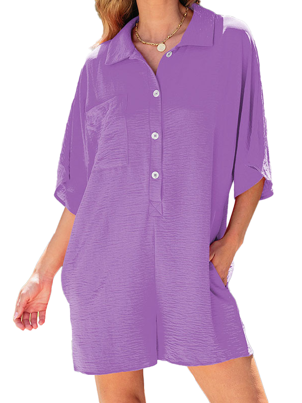 Last Day – 50% Off!🥇🔥Half Button Collared Loose Romper