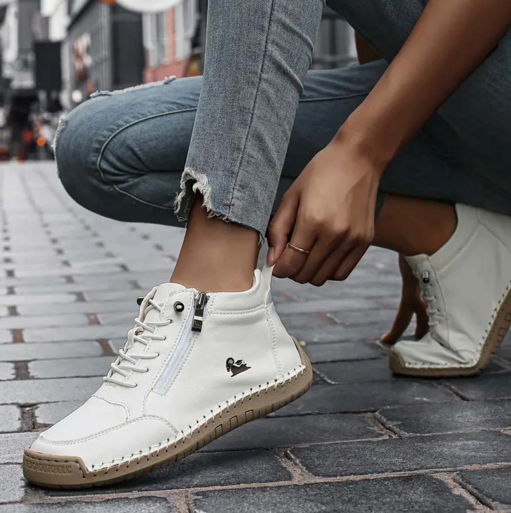 🔥 50% off – Don't miss out! Calfskin orthopedic shoes – durable, slip-resistant & waterproof. Arch support & pain relief. Unisex.