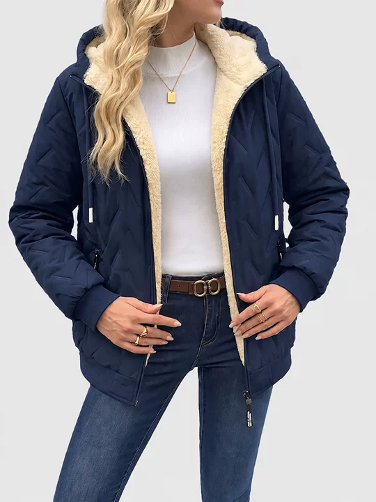 2026 Last Day – 50% Off! Women Winter Hooded Adjustable Drawstring Jacket 