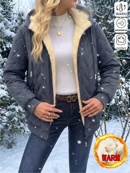 2026 Last Day – 50% Off! Women Winter Hooded Adjustable Drawstring Jacket 
