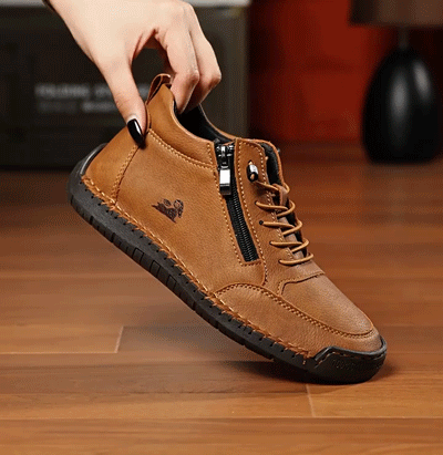 🔥 50% off – Don't miss out! Calfskin orthopedic shoes – durable, slip-resistant & waterproof. Arch support & pain relief. Unisex.