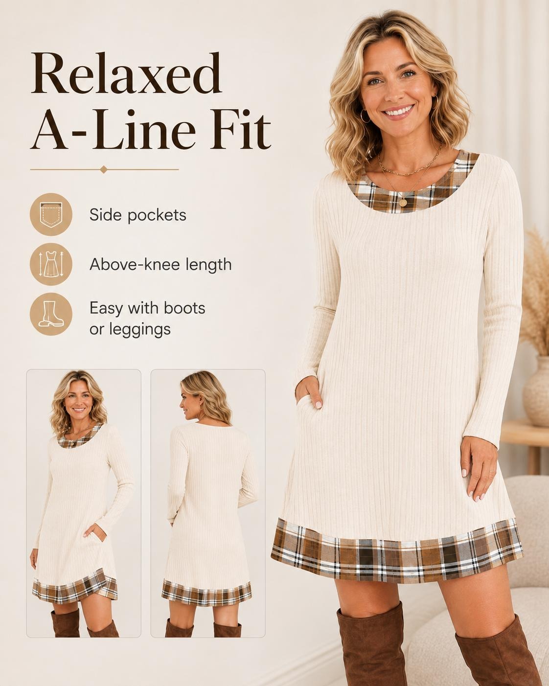 Women's fall winter casual dress