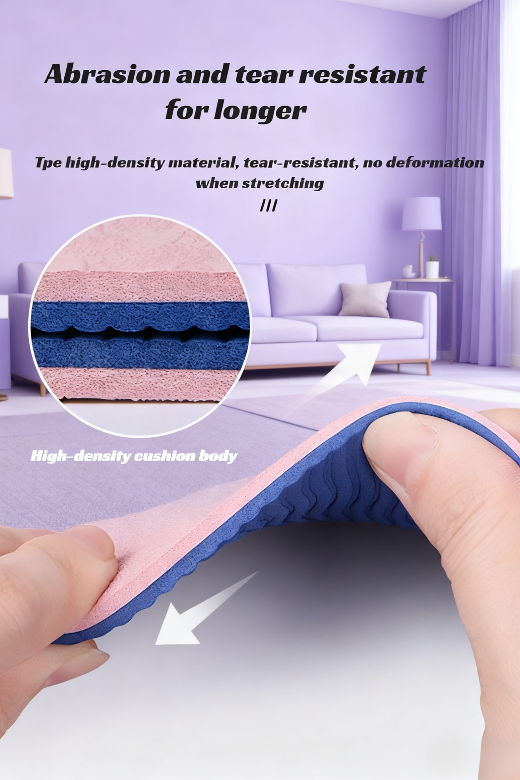 Non-slip small plank support pad for stability