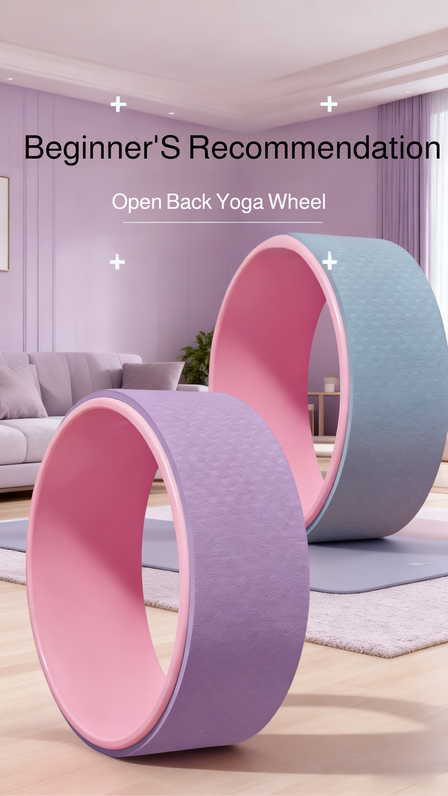 Back Massage Yoga Wheel for Beginners used for stretching