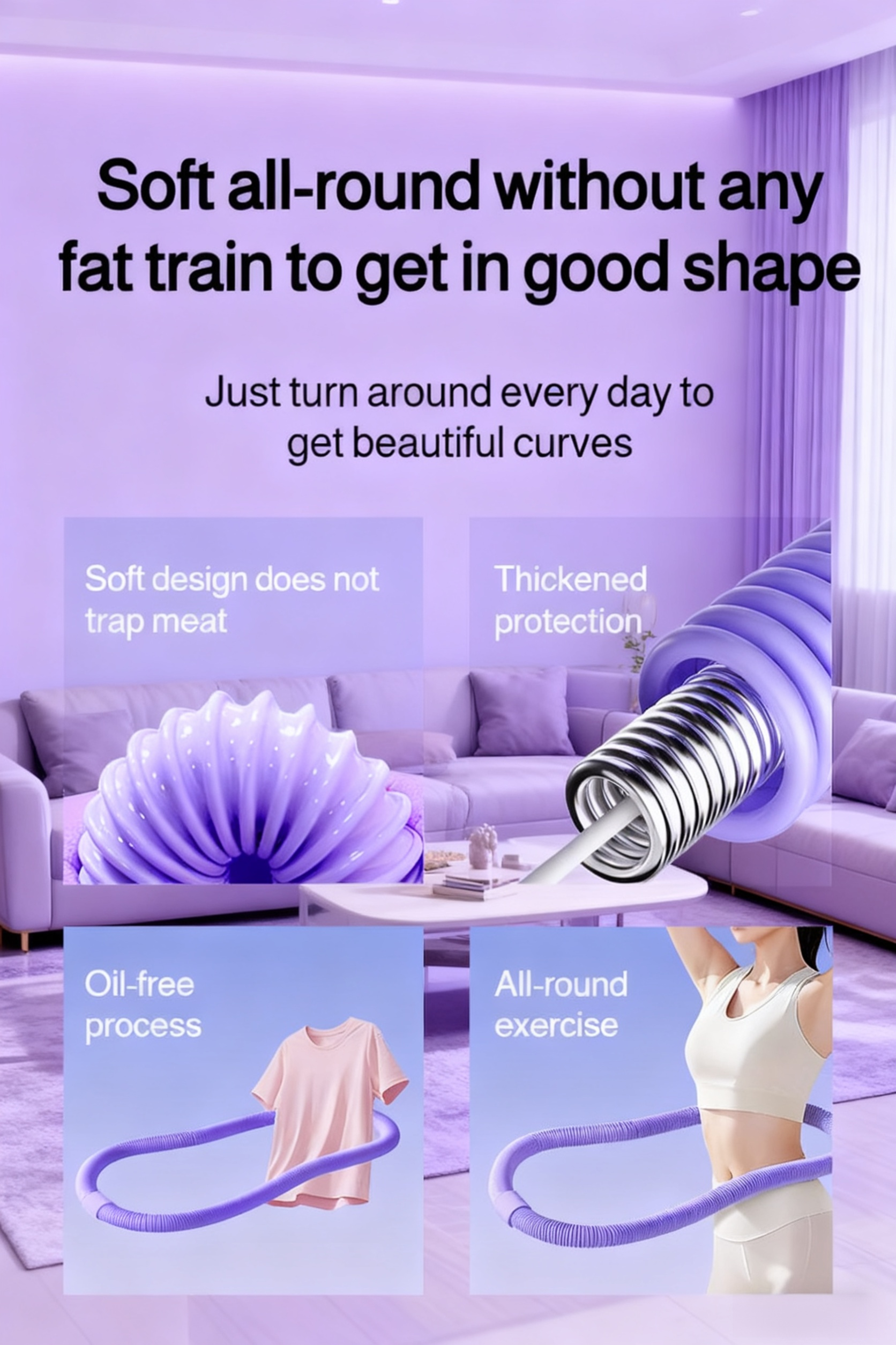 Protective soft hula hoop for waist safety