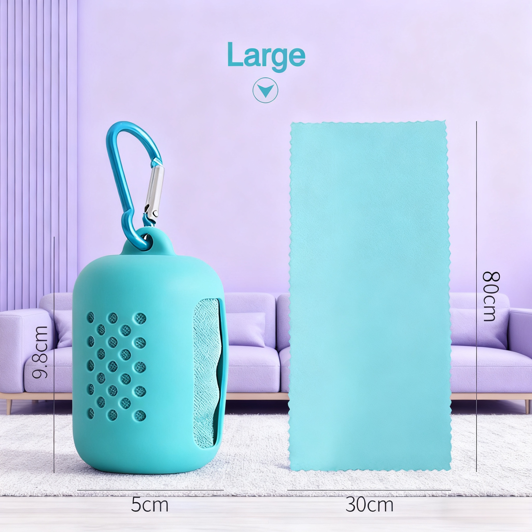 Fast drying towel for swimming and outdoor activities