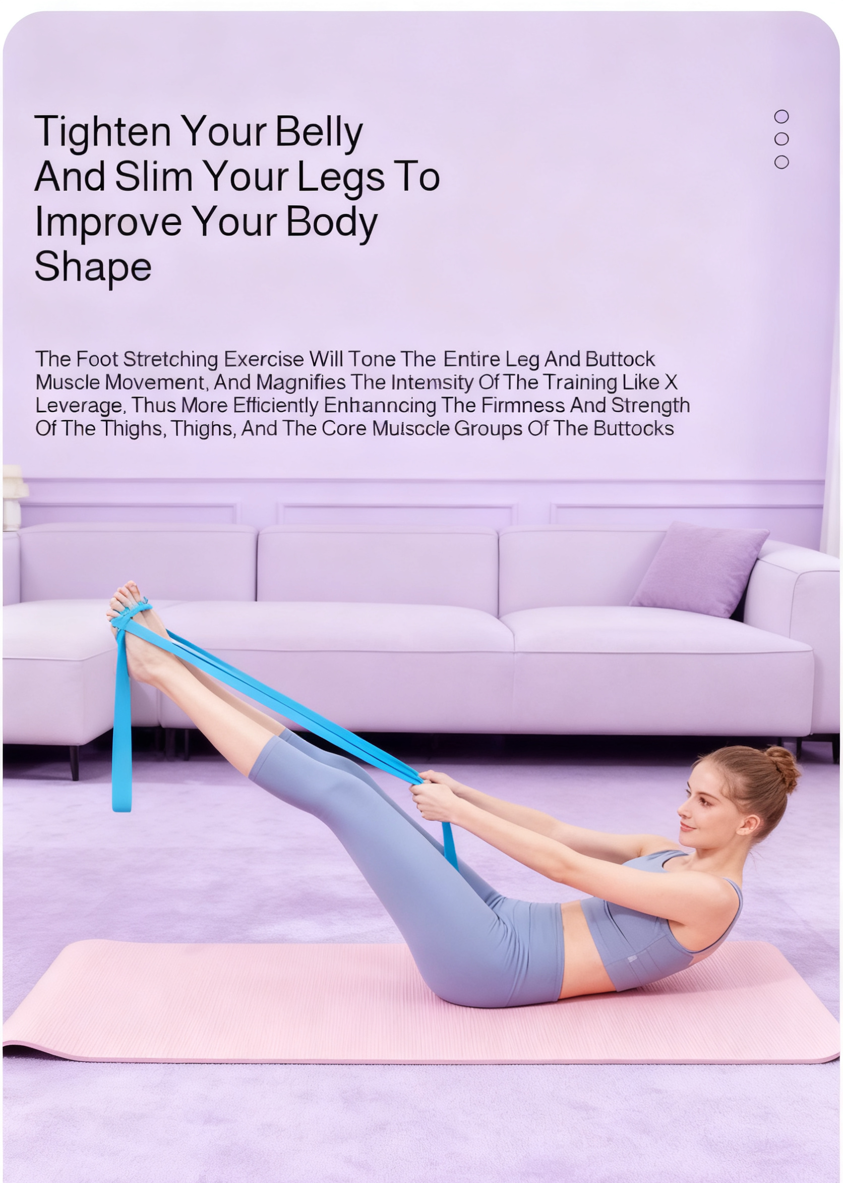 Durable leg training resistance band close-up