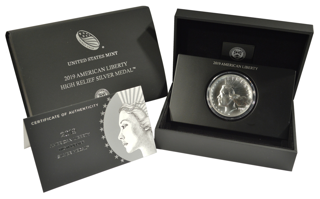 2019-W High Relief American Liberty (w/Box and COA)