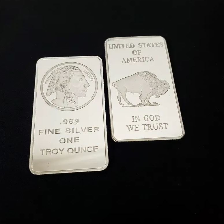 Buffalo Silver Bar | Silvertowne Mint 999 Silver Bar