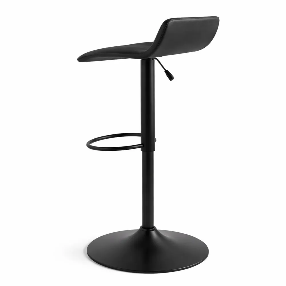 Chaise de Bar Réglable avec Repose-Pieds, Pivotante à 360° en PVC et Métal pour Cuisine
