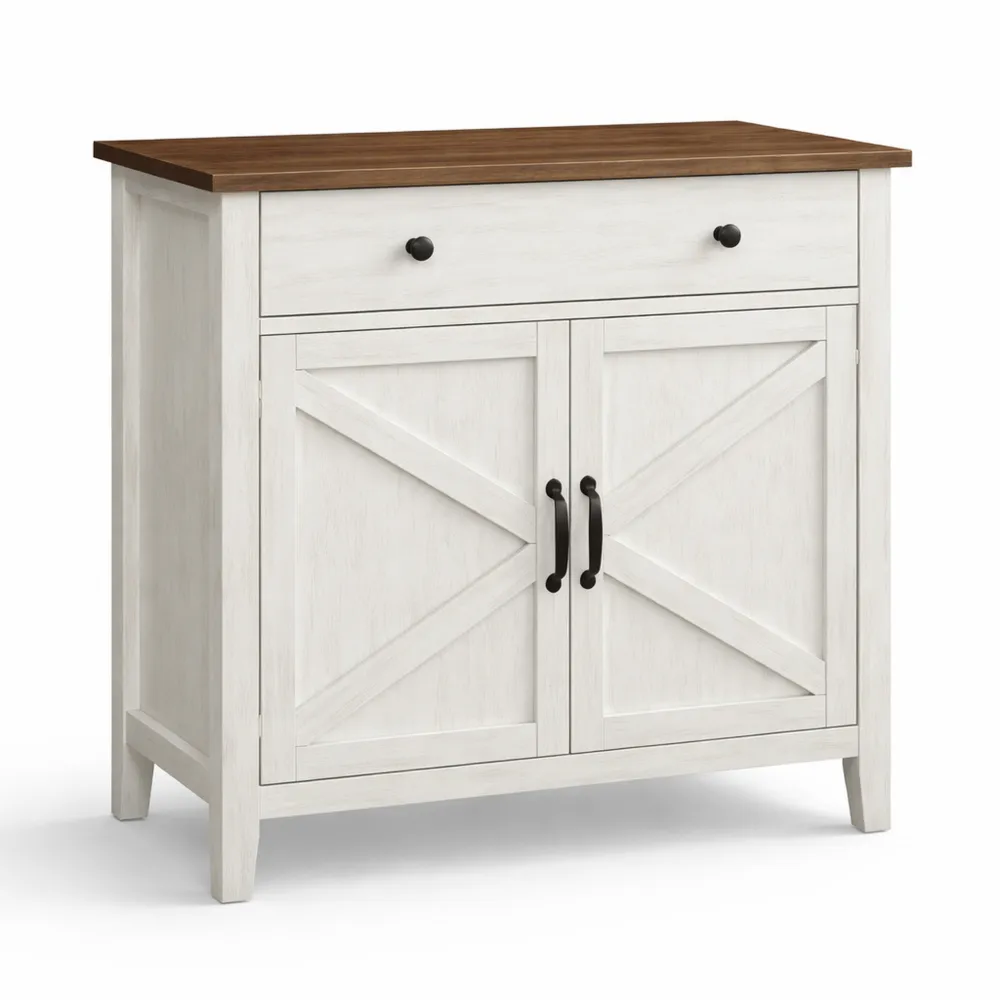 Buffet de Cuisine avec Étagère Réglable et Tiroir