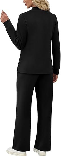 Funlingo Women's Striped Button Down Shirts Long Sleeve Smocked Cuffed Ruffle Collar Blouses Spring Work Business Casual Tops