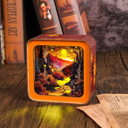 Forest Sunset 3D Wooden Puzzle Night Light