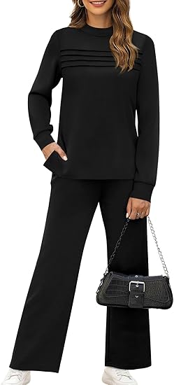 Funlingo Women's Striped Button Down Shirts Long Sleeve Smocked Cuffed Ruffle Collar Blouses Spring Work Business Casual Tops