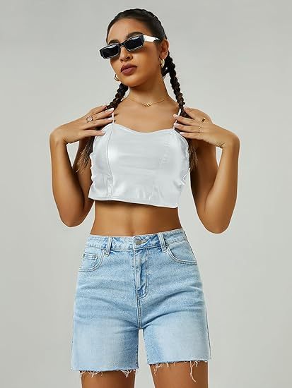 LOMON Women's Trendy 2 Piece Outfits Shorts Sets Summer Crew Neck Sleeveless Tank Top and Bottom Matching with Pockets 2026