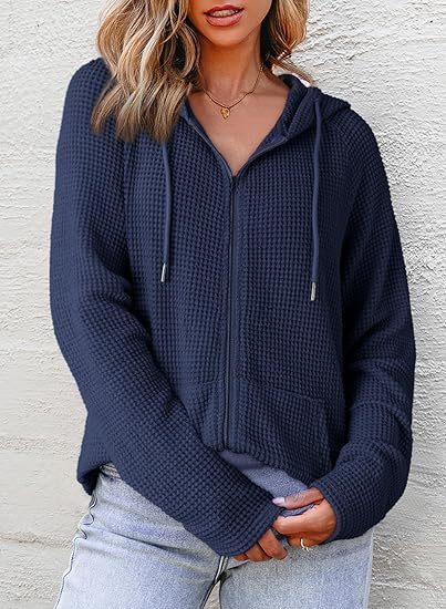 Funlingo Women's Striped Button Down Shirts Long Sleeve Smocked Cuffed Ruffle Collar Blouses Spring Work Business Casual Tops