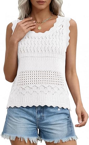 LOMON Women's Trendy 2 Piece Outfits Shorts Sets Summer Crew Neck Sleeveless Tank Top and Bottom Matching with Pockets 2026
