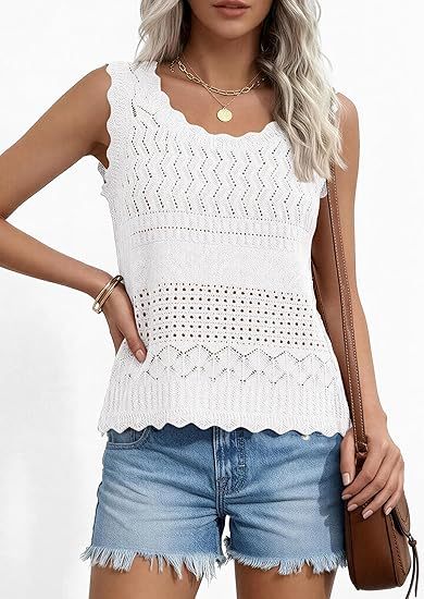 LOMON Women's Trendy 2 Piece Outfits Shorts Sets Summer Crew Neck Sleeveless Tank Top and Bottom Matching with Pockets 2026