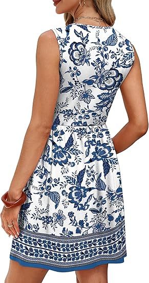 LOMON Women's Trendy 2 Piece Outfits Shorts Sets Summer Crew Neck Sleeveless Tank Top and Bottom Matching with Pockets 2026