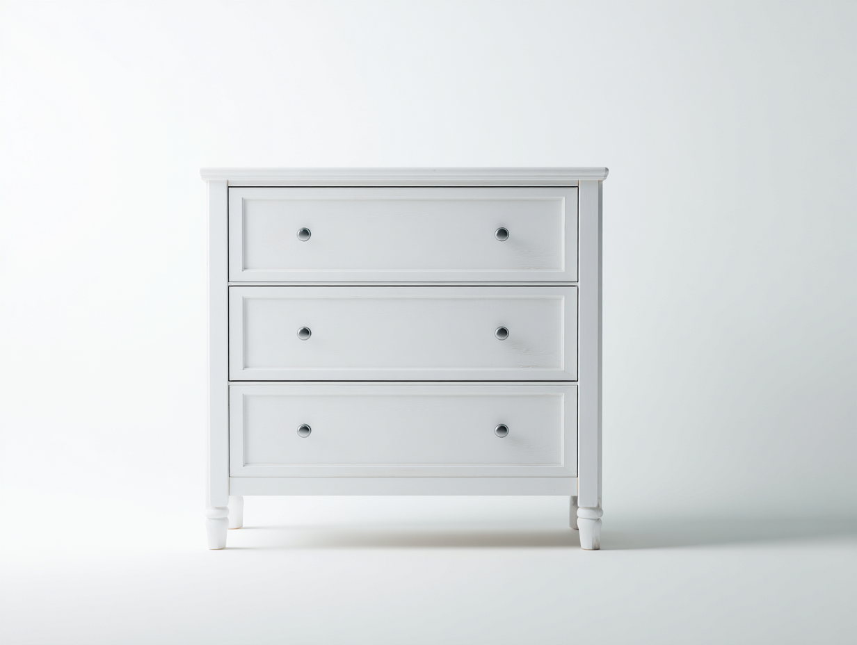 Cómodas madera 80x40x75 cm - blanco - estilo clásico funcional-Oakmyhub