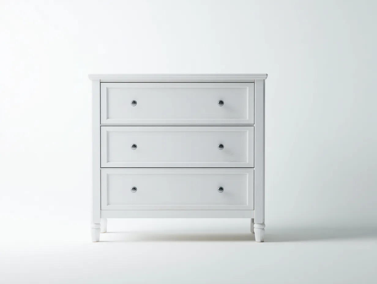 Cómodas madera 80x40x75 cm - blanco - estilo clásico funcional-Oakmyhub