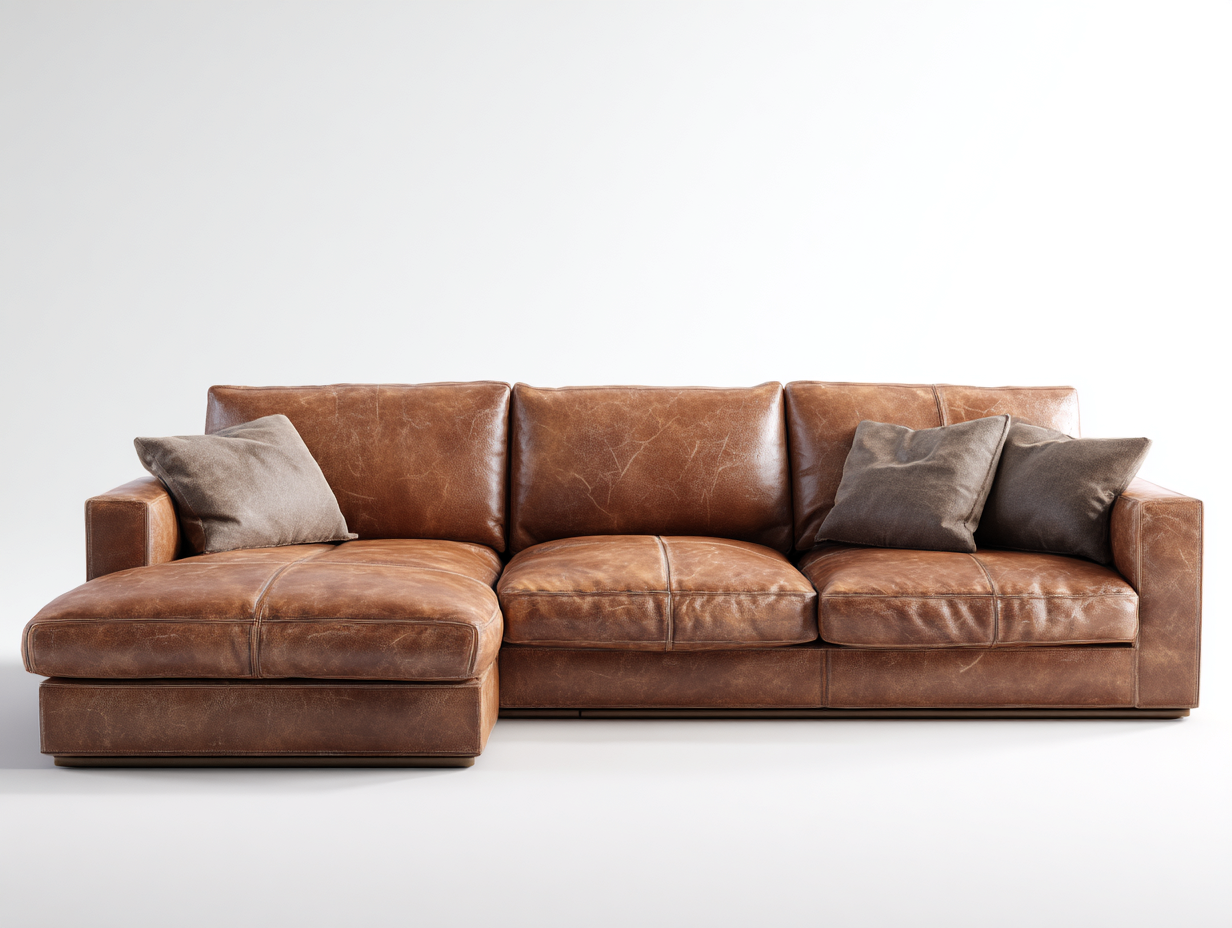 Sofás rinconeros cuero sintético salón 285x165x85 cm - marrón - diseño moderno-Oakmyhub