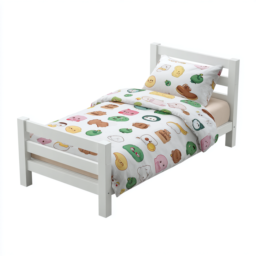 Letto per bambini-legno massello-140x80x75 cm-bianco-stile moderno-Oakgethaus