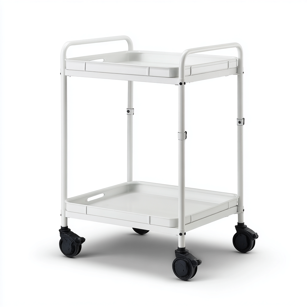 Carrello da cucina-metallo-60x40x85 cm-Bianco-Stile minimalista-Oakgethaus