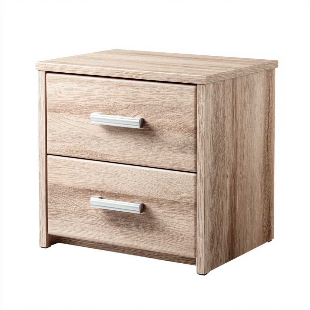 Comodino-legno-42x38x52 cm-legno chiaro-design moderno funzionale-Oakgethaus