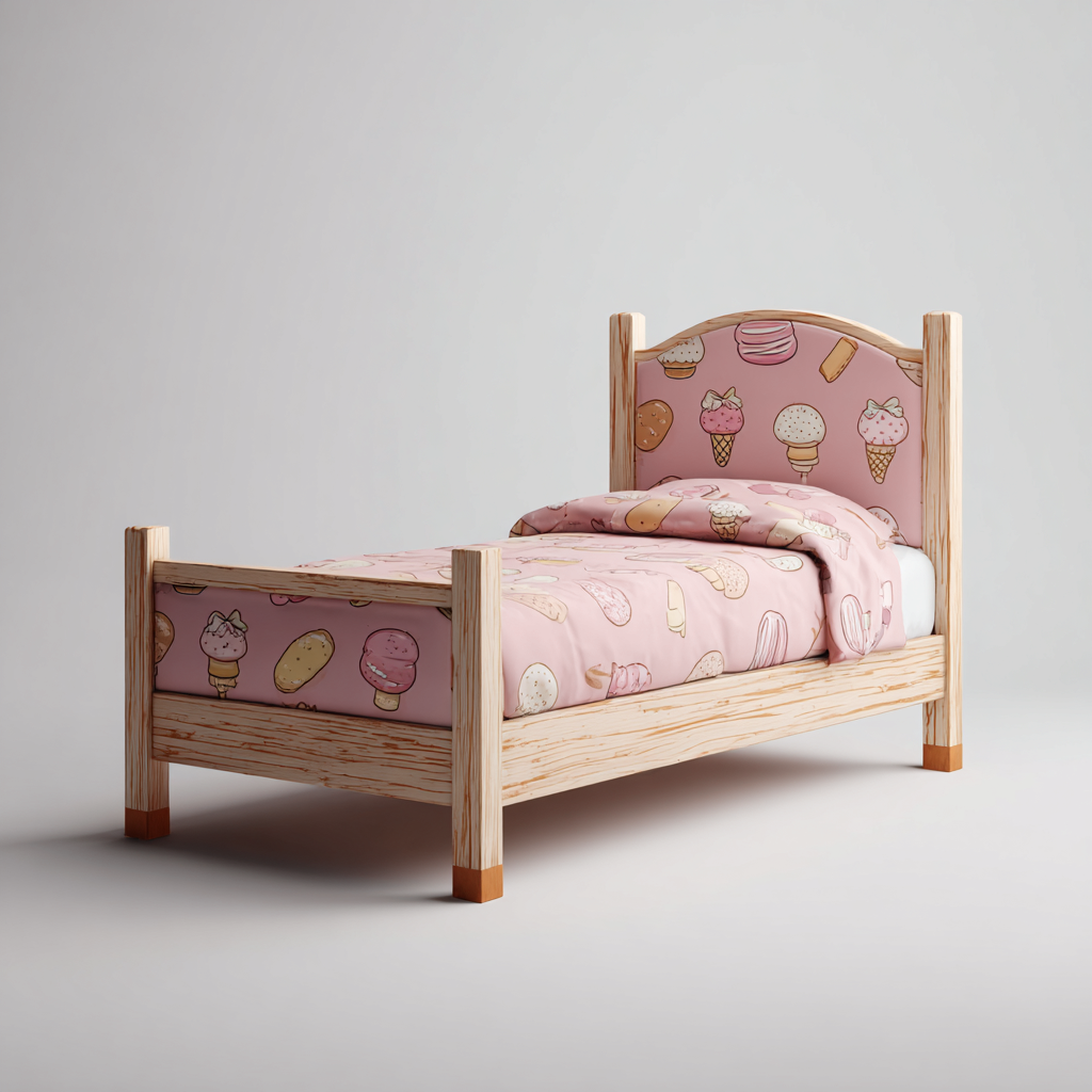 Letto per bambini-legno massello-MDF-160x80x90 cm-rosa-stile moderno-Oakgethaus