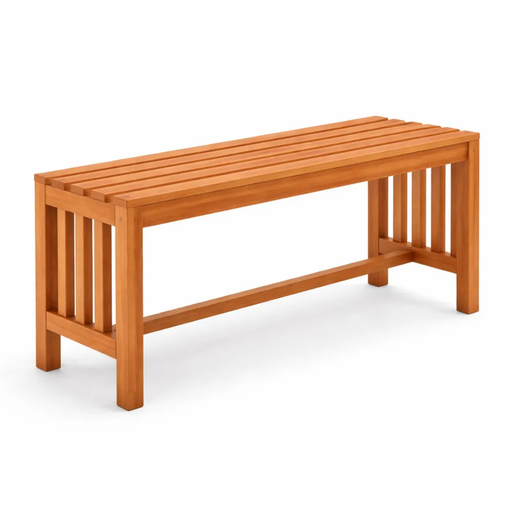 Banc extérieur en bois d'eucalyptus 80 cm