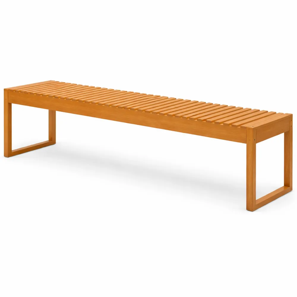 Banc en bambou pour jardin ou balcon, 3-4 places, marron