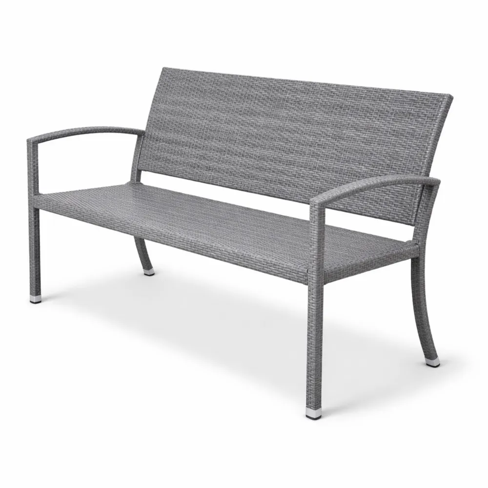 Banc de jardin en rotin synthétique résistant aux intempéries