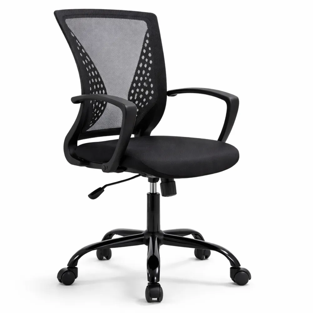Chaise de bureau ergonomique pivotante réglable avec inclinaison