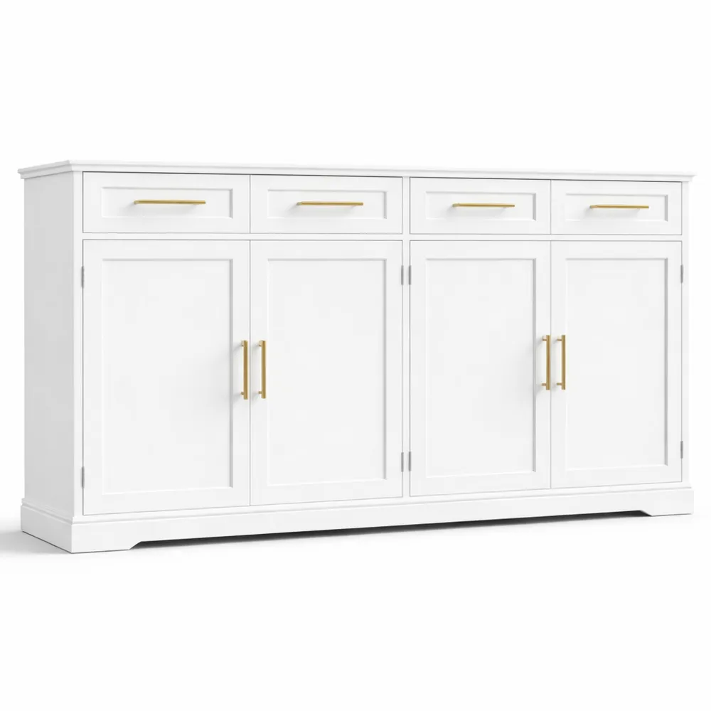 Buffet de Rangement de Cuisine avec Tiroirs et Portes