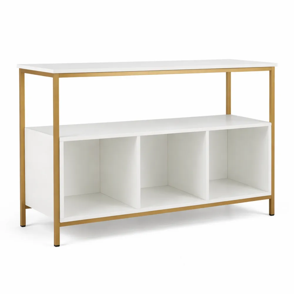 Buffet de Cuisine avec Compartiments et Étagères, Meuble de Rangement Moderne