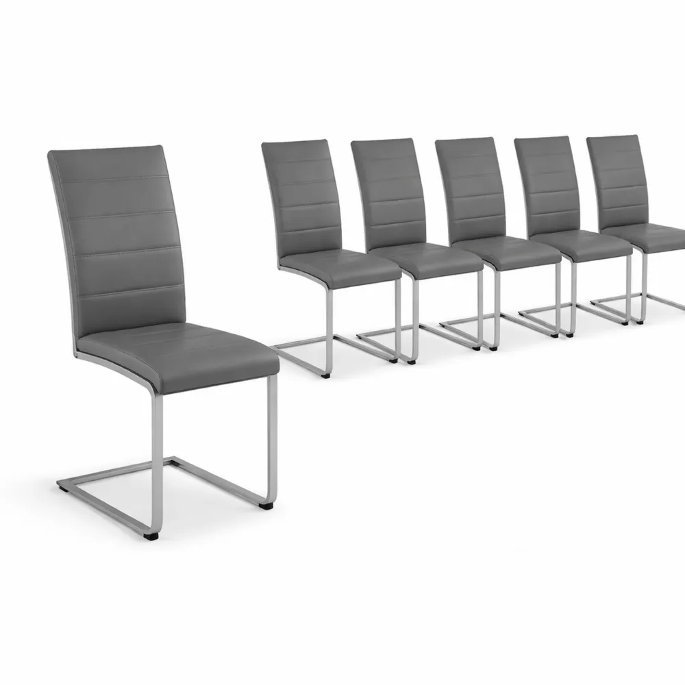 Pack de 6 chaises ergonomiques rembourrées pour salle à manger