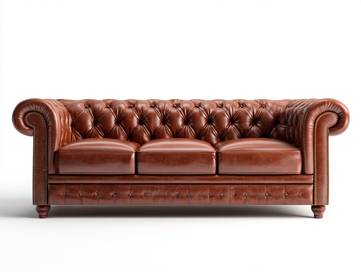 3 Sitzer Sofa Echtleder 230x95x80 cm - Kastanienbraun - Modernes Design für Wohnzimmer-Oakgethub