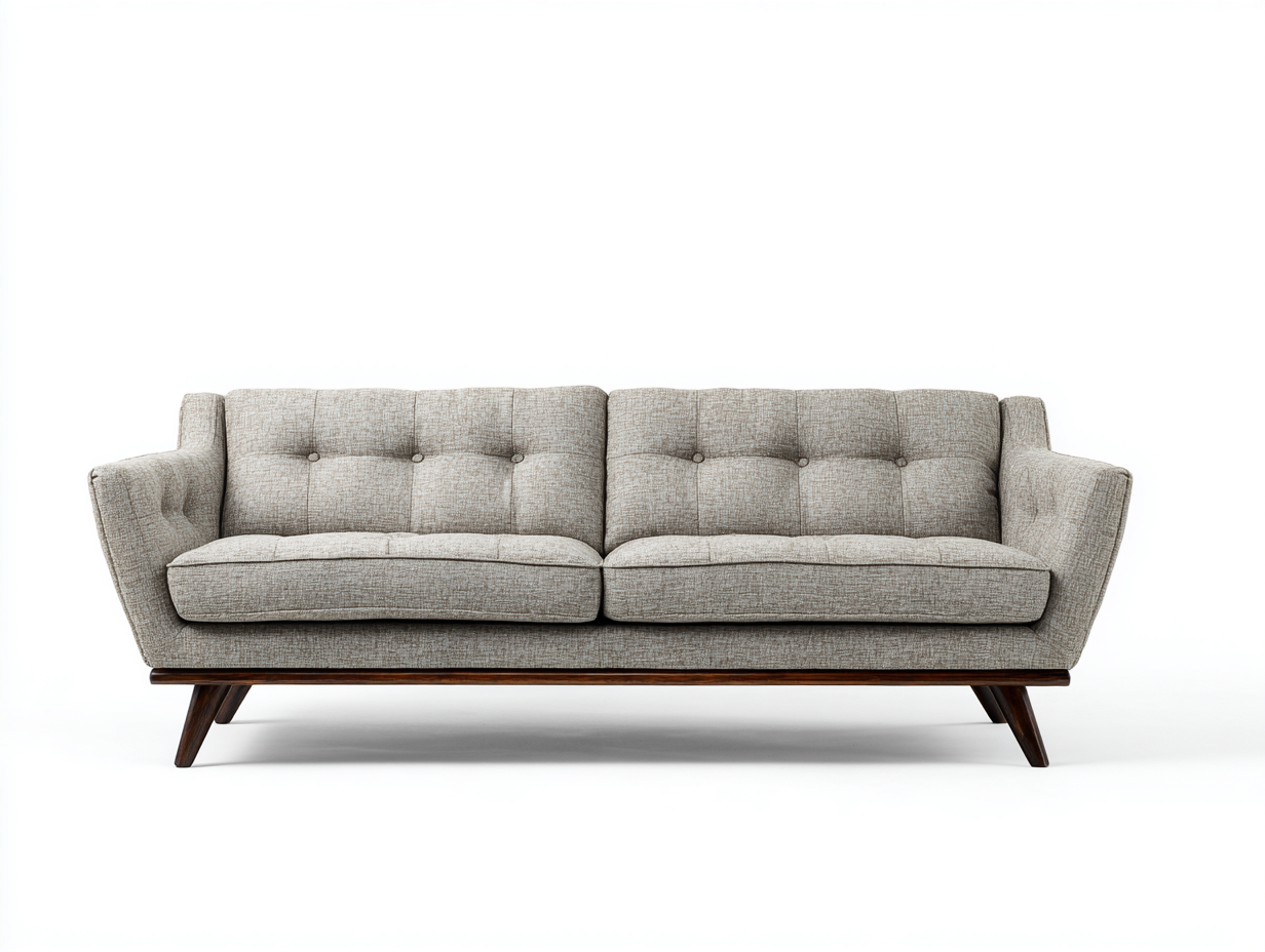 Zweisitzer Sofa Stoffbezug 182x86x82 cm - Hellgrau - Modernes Design für Wohnzimmer-Oakgethub