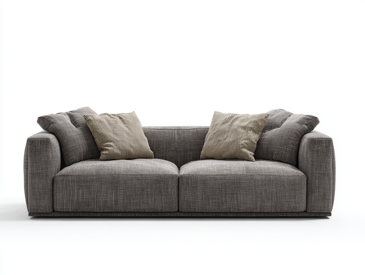 Zweisitzer Sofa Stoffbezug 178x92x80 cm - Grau - Modernes Design für Wohnzimmer-Oakgethub