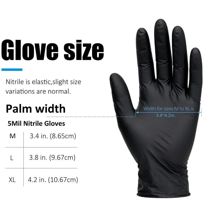 Galvin Black Nitrile Gloves — Food Grade