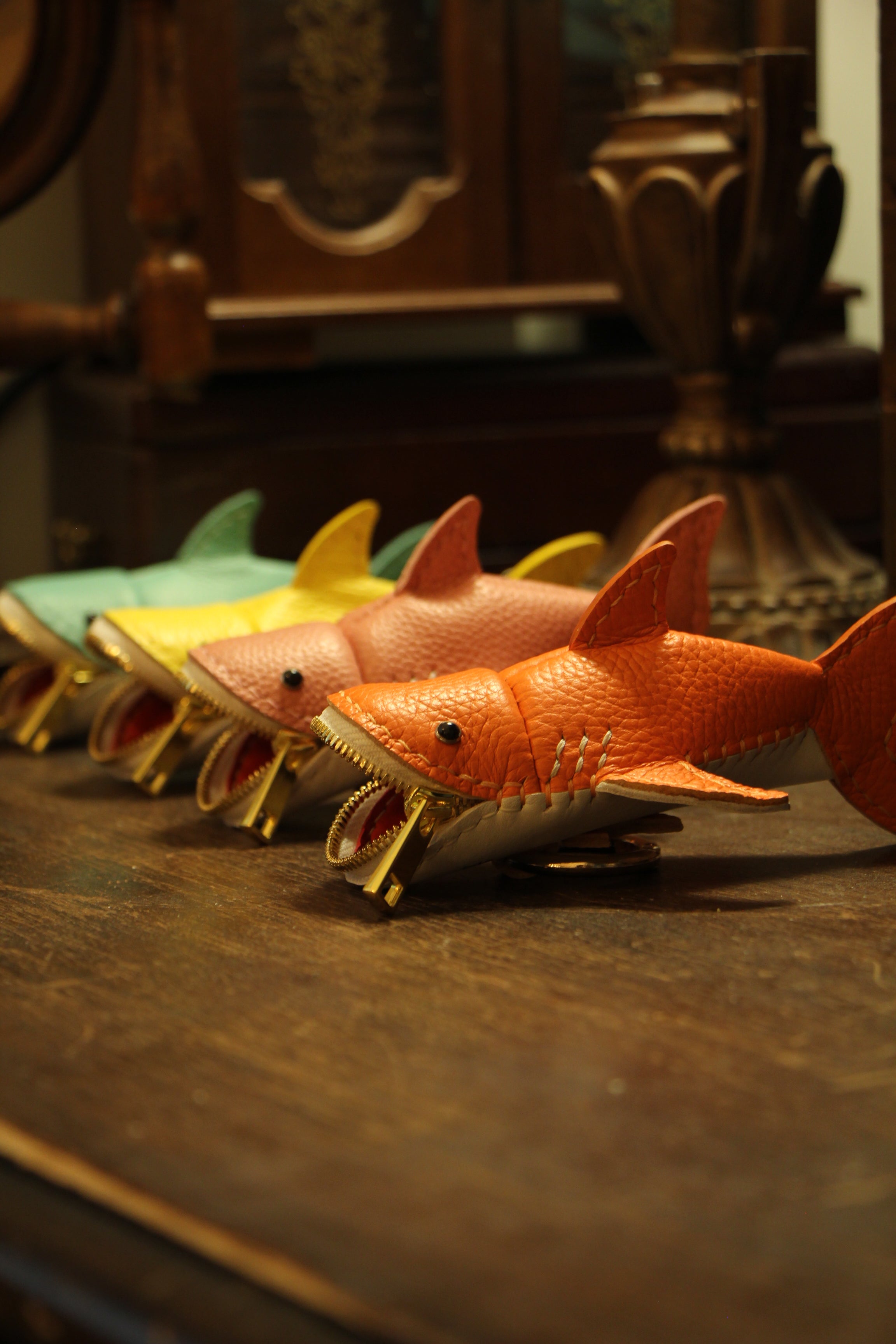 Apr 3 22:00 EDT Opens again | Handmade Leather Shark Coin Purse | Made-to-order 4-6 weeks lead time to ship from Canada