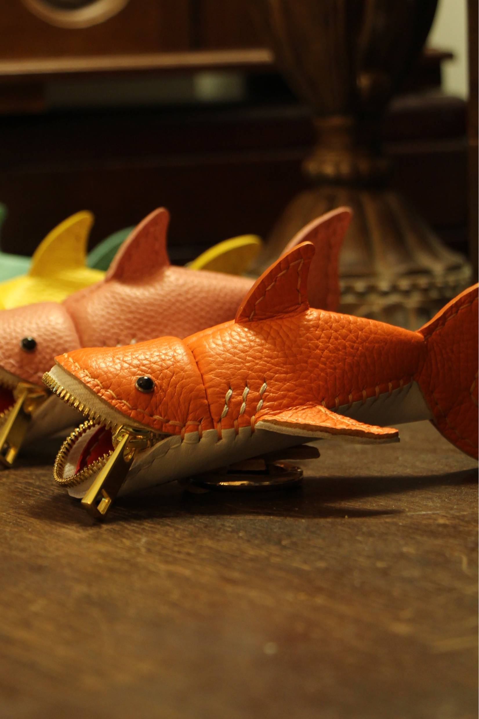 Apr 3 22:00 EDT Opens again | Handmade Leather Shark Coin Purse | Made-to-order 4-6 weeks lead time to ship from Canada