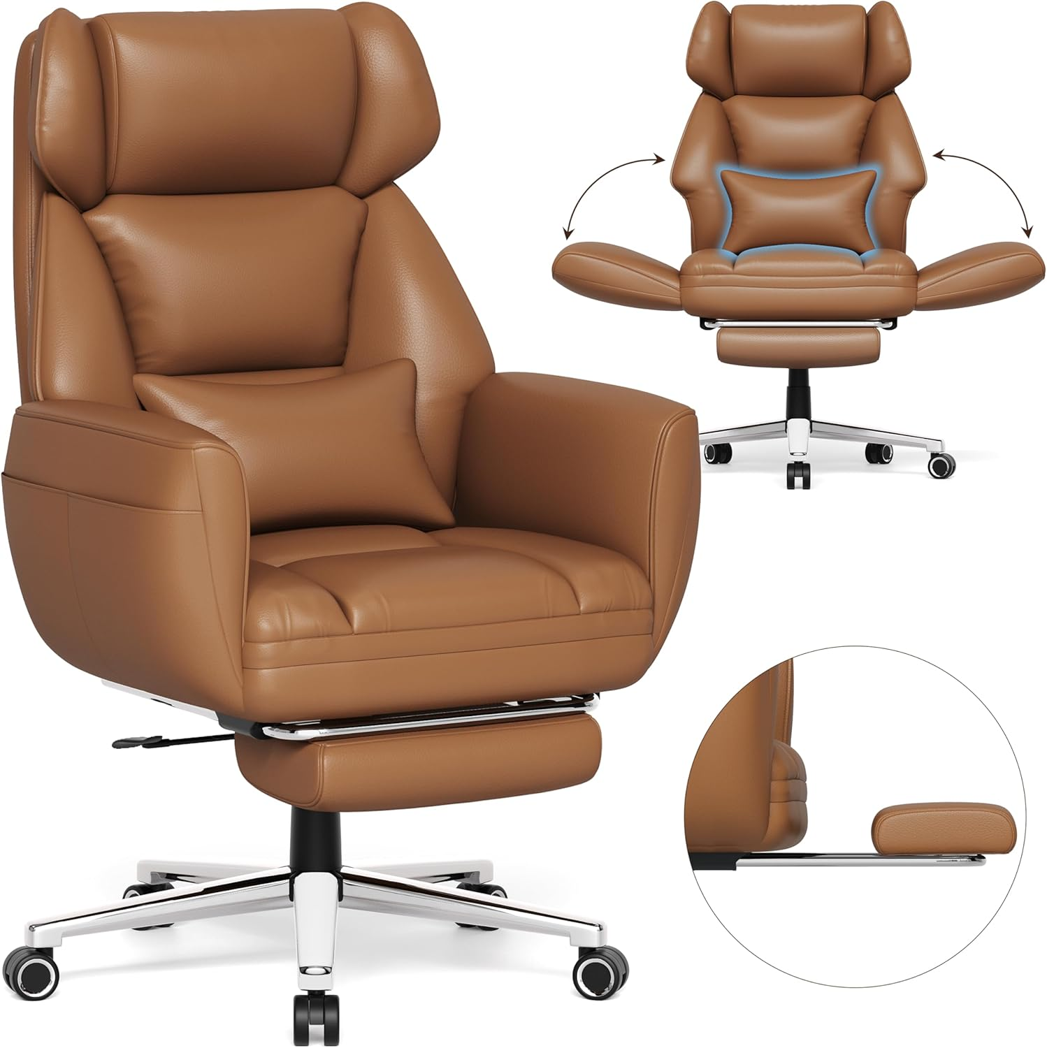 Office Cross-Legged Sitting Chair (with Footrest)