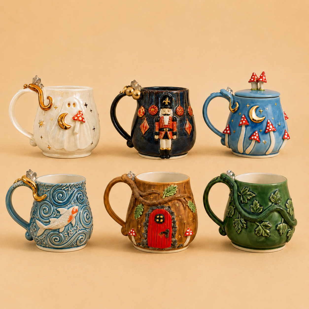 Crystal Hobbit Coffee Mugs | Set of 6